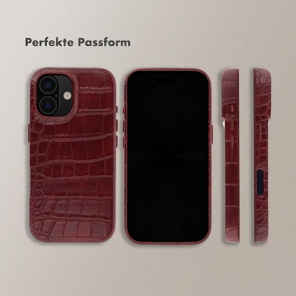 Selencia Croco Backcover mit MagSafe Apple iPhone 17 - Burgundy