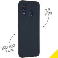 Accezz Liquid Silikoncase Samsung Galaxy A40 - Dunkelblau