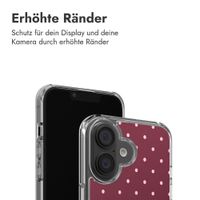 imoshion Design Hülle Apple iPhone 16 - Polka Dot Bordeaux