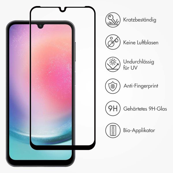 Accezz Vollflächige Schutzfolie aus gehärtetem Glas mit Applikator Samsung Galaxy A25 (5G)