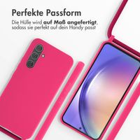 imoshion Silikonhülle mit Band für das Samsung Galaxy A54 (5G) - Rosa fluoreszierend