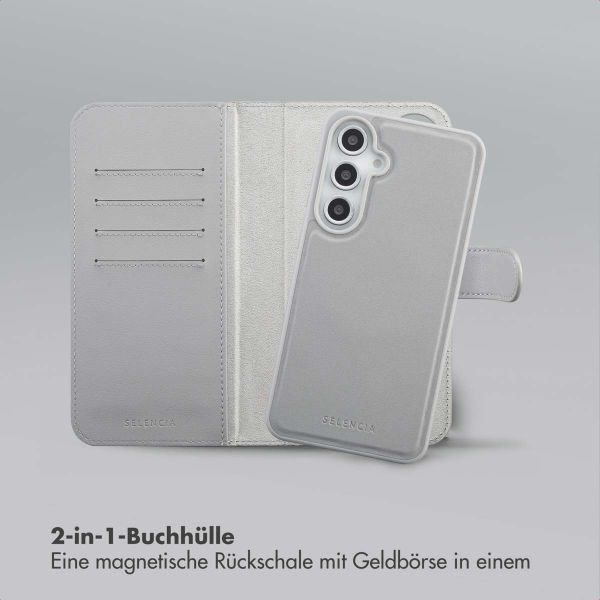 Selencia Olyn Abnehmbare Bookcase mit MagSafe Samsung Galaxy S24 FE - Grau