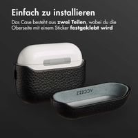 Accezz Echtes Leder Case Apple AirPods Pro 3 - Schwartz