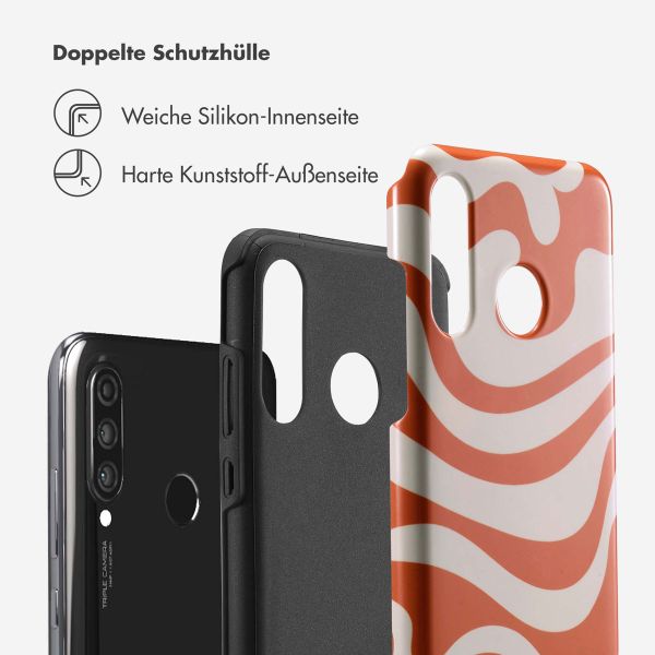 Selencia Vivid Tough Back Cover für das Huawei P30 Lite - Dream Swirl Orange