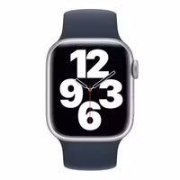 Apple Silikon Solo Loop für die Apple Watch | 38/40/41/42 mm - Größe 2 - Sturmblau