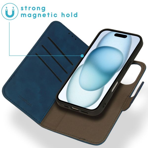imoshion Entfernbare 2-1 Luxus Klapphülle für das Apple iPhone 16 - Blau