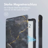 imoshion Design Slim Soft Case Sleepcover für das Pocketbook Touch Lux 5 / HD 3 / Basic Lux 4 / Vivlio Lux 5 - Black Marble