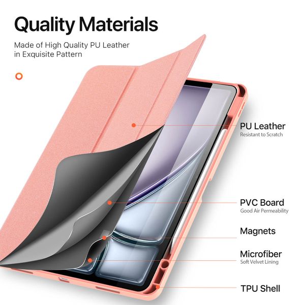 Dux Ducis Domo Klapphülle Apple iPad Air 13 Zoll (2025) M3 / (2024) M2 - Rosa