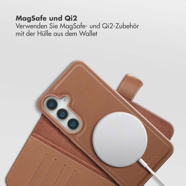 Selencia Olyn Abnehmbare Bookcase mit MagSafe Samsung Galaxy S24 / S25 - Braun