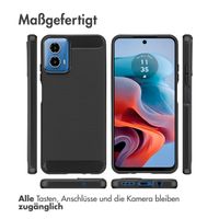 imoshion Brushed Back Cover für das Motorola Moto G34 - Schwarz