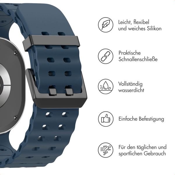 imoshion Ocean Silikonarmband für das  Samsung Galaxy Watch 8 (40/44mm) / Classic (46mm) - Dunkelblau