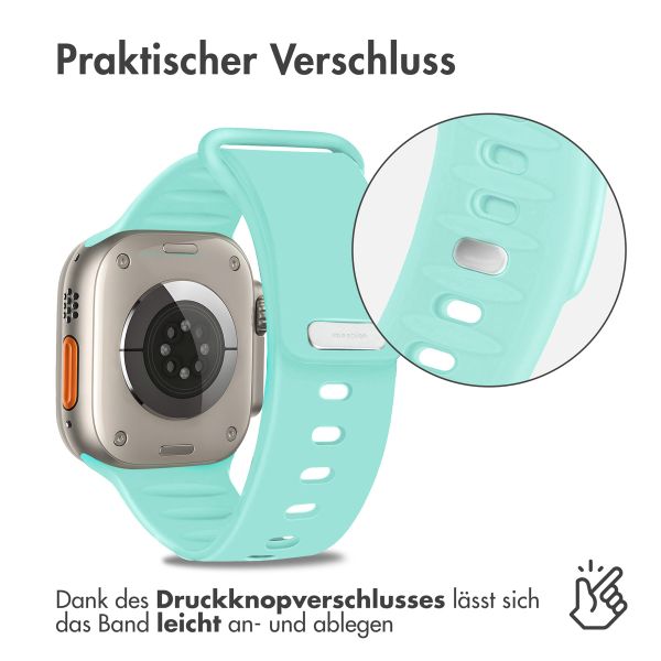 imoshion Silikonband für das Apple Watch Series 1-10 / SE / Ultra (2) - 42/44/45/46/49 mm - Türkis