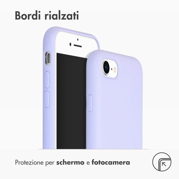 Accezz Liquid Silikoncase Apple iPhone SE (2022 / 2020) / 8 / 7 - Violett