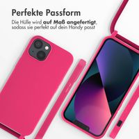 imoshion Silikonhülle mit Band für das iPhone 13 - Rosa fluoreszierend