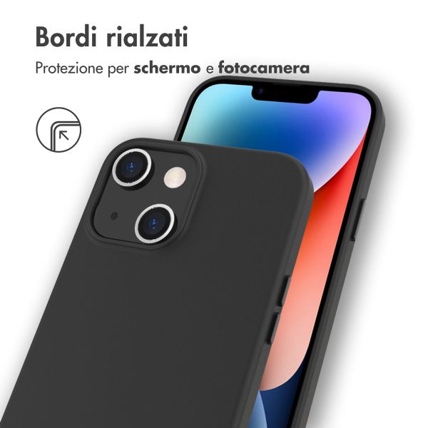 Accezz Leather Backcover mit MagSafe Apple iPhone 14 Plus - Schwarz