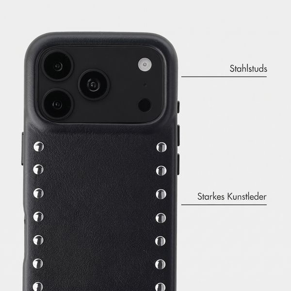 Selencia Studs Backcover mit MagSafe Apple iPhone 18 Pro / 17 Pro - Velvet Black