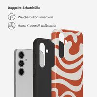 Selencia Vivid Tough Back Cover für das Samsung Galaxy A55 - Dream Swirl Orange