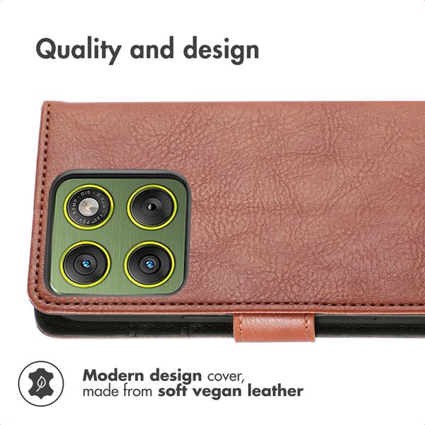 imoshion Luxuriöse Klapphülle Motorola Edge 70 - Braun
