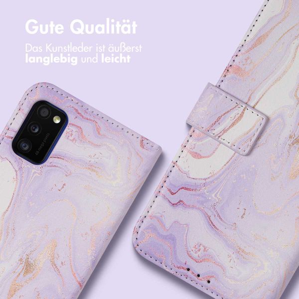 imoshion Design Klapphülle Samsung Galaxy A41 - Purple Marble