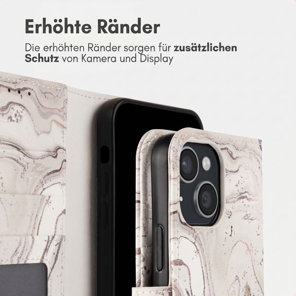 imoshion Design Klapphülle Apple iPhone 15 - Sandy Marble