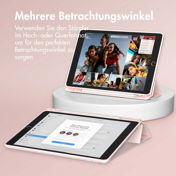 Accezz Smarte Klapphülle aus Silikon für das iPad 6 (2018) 9.7 Zoll / iPad 5 (2017) 9.7 Zoll - Rosa