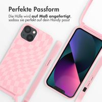 imoshion Silikonhülle design mit Band für das iPhone 13 - Retro Pink