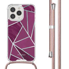imoshion Design Hülle mit Band Apple iPhone 15 Pro - Bordeaux Graphic
