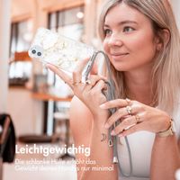 imoshion Design Hülle mit Band für das iPhone 13 Pro - White Marble