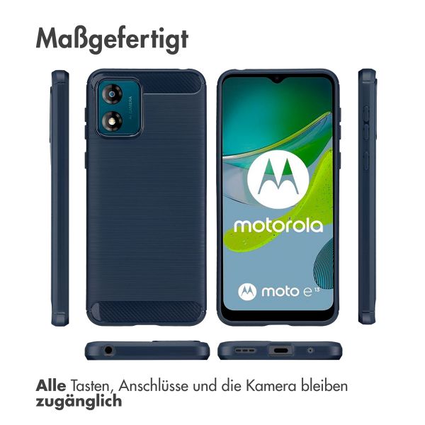imoshion Brushed Back Cover Motorola Moto E13 - Dunkelblau