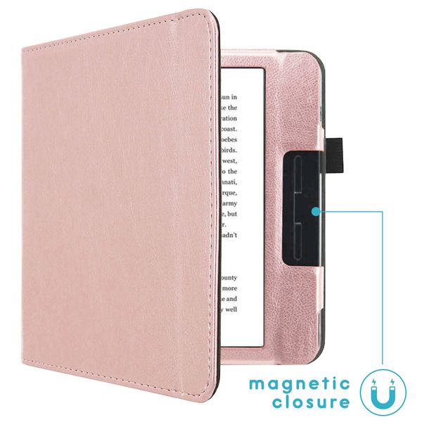 imoshion Vegan Leather Klapphülle Kobo Libra H2O - Roségold