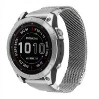 imoshion QuickFit® Milanese Armband -   Garmin 22 mm Anschluss - Größe L/XL - Silber