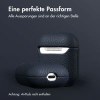 Accezz Echtes Leder Case Apple AirPods 1 / 2 - Dunkelblau