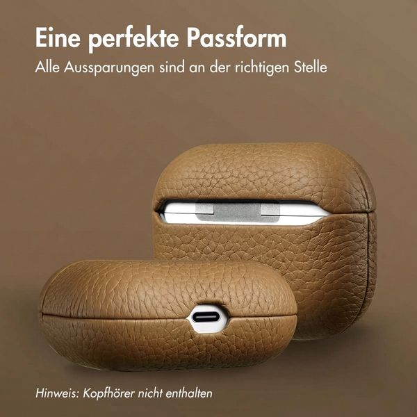 Accezz Echtleder Case  Apple Airpods Pro - Taupe