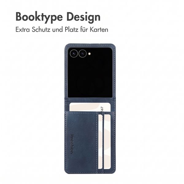 imoshion Luxuriöse Klapphülle Samsung Galaxy Z Flip 8 - Dunkelblau