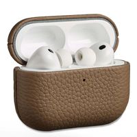 Accezz Echtes Leder Case Apple AirPods Pro 3 - Taupe