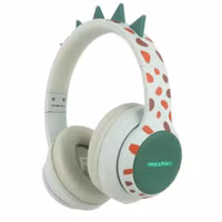 imoshion Kabellose Kinderkopfhörer Dino LED Light - Dezibelbegrenzer - Mit AUX-Kabel - Brown / Orange