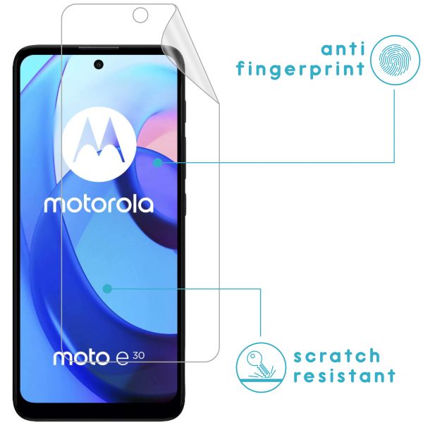 imoshion Displayschutz Folie 3er-Pack für das Motorola Moto E30 / E40