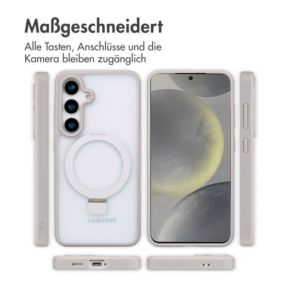 Accezz Ring Stand Backcover mit MagSafe Samsung Galaxy S24 - Grau