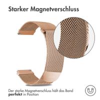 imoshion Magnetisches Milanaise Armband -   Universelle 22 mm Anschluss - Größe S - Rosé gold