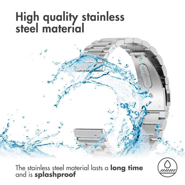 imoshion Edelstahlarmband für Fitbit Versa 4 / 3 / Sense (2) - Silber