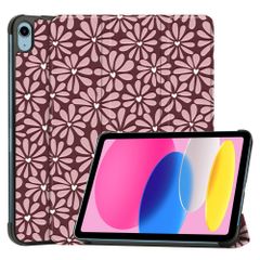 imoshion Design Trifold Klaphülle Apple iPad 11 (2025) 11 Zoll A16 / iPad 10 (2022) 10.9 Zoll - Bloom Love Blush
