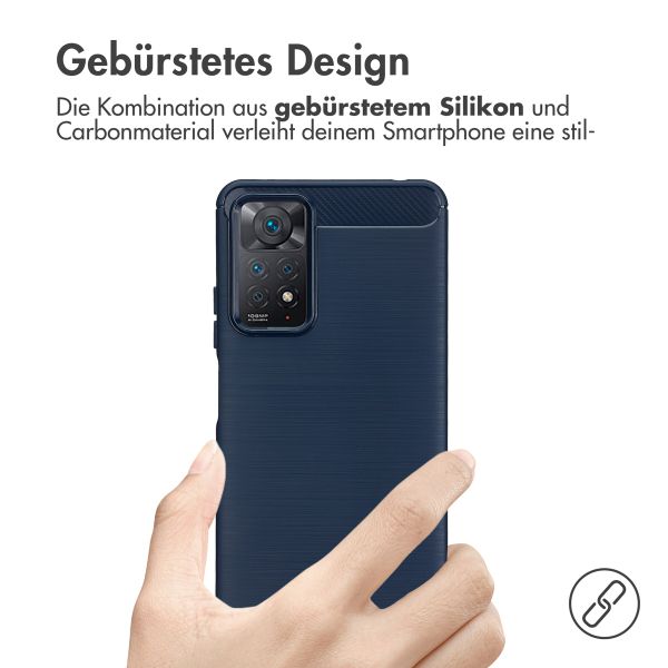 imoshion Brushed Back Cover Xiaomi Redmi Note 11 Pro - Dunkelblau
