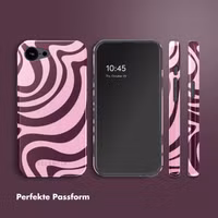 Selencia Vivid Rückabdeckung mit MagSafe Apple iPhone 16e - Wavy Swirl Pink Plum