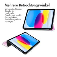 imoshion Trifold Klapphülle für das iPad 10 (2022) 10.9 Zoll - Rosa