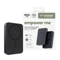 Empower by PanzerGlass Empower Bank Powerbank 10.000 mAh - Kabellose Powerbank - MagSafe und Qi2 - Space Black