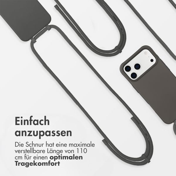 imoshion Color Backcover mit abnehmbarem Handykette und MagSafe Apple iPhone 17 Pro - Black Coffee