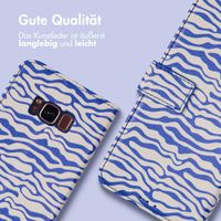 imoshion Design Klapphülle Samsung Galaxy S8 - White Blue Stripes