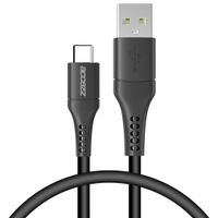 Accezz USB-C- auf USB-Kabel - 0,2 m - Schwarz