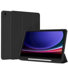 Accezz Smarte Klapphülle aus Silikon Samsung Galaxy Tab A9 Plus - Schwarz
