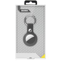 Accezz ﻿Genuine Leather Keychain Case Apple AirTag - Schwarz